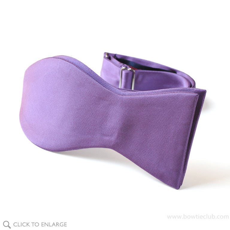 Lavender Satin Bow Tie