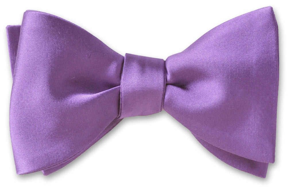 Lavender Satin Bow Tie