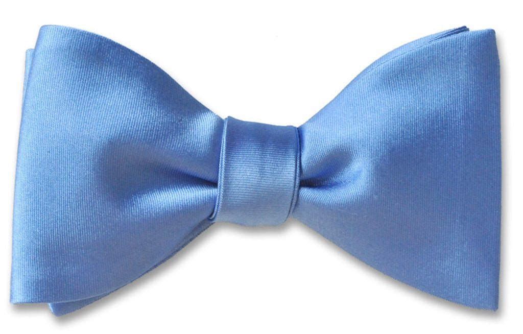 Light Blue Satin Bow Tie