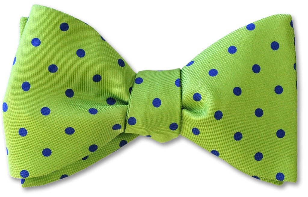Lime Green Polka Dots Bow Tie