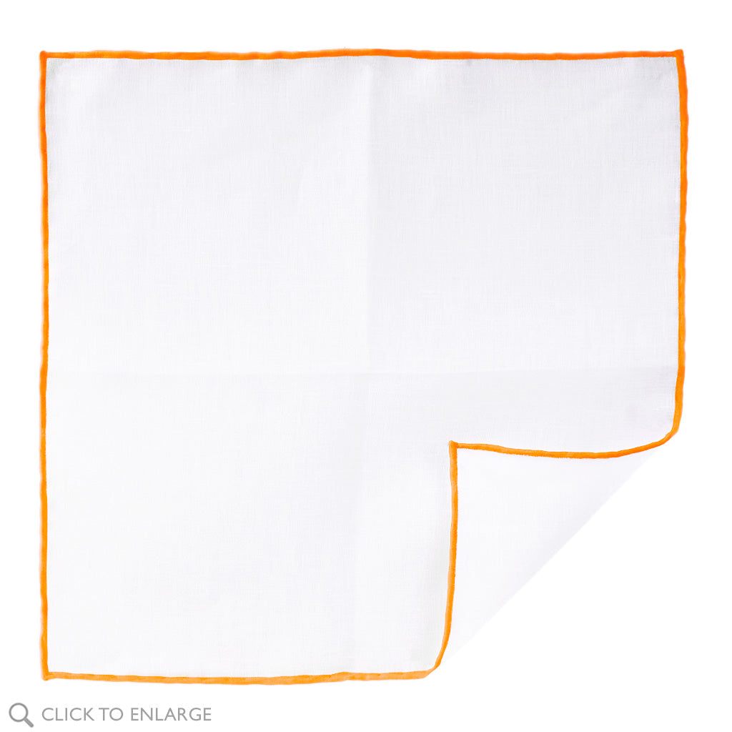 Linen Orange Pocket Square