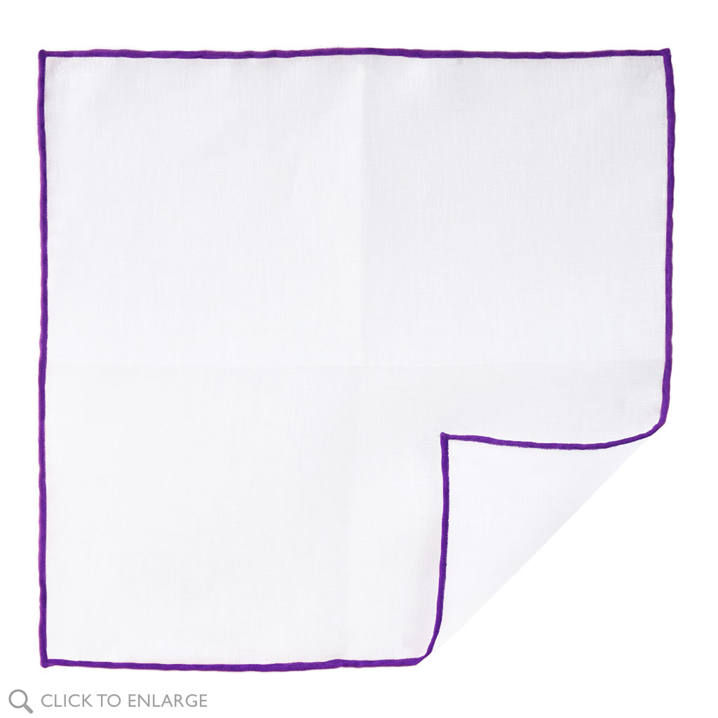 Linen Purple Pocket Square