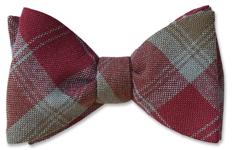 Lindsay Weathered Wool Tartan Bow Ties