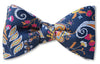 Lorenzo Blue Floral Bow Tie pre tied