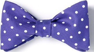purple polka dots bow tie