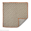 taupe polka dot wool pocket square