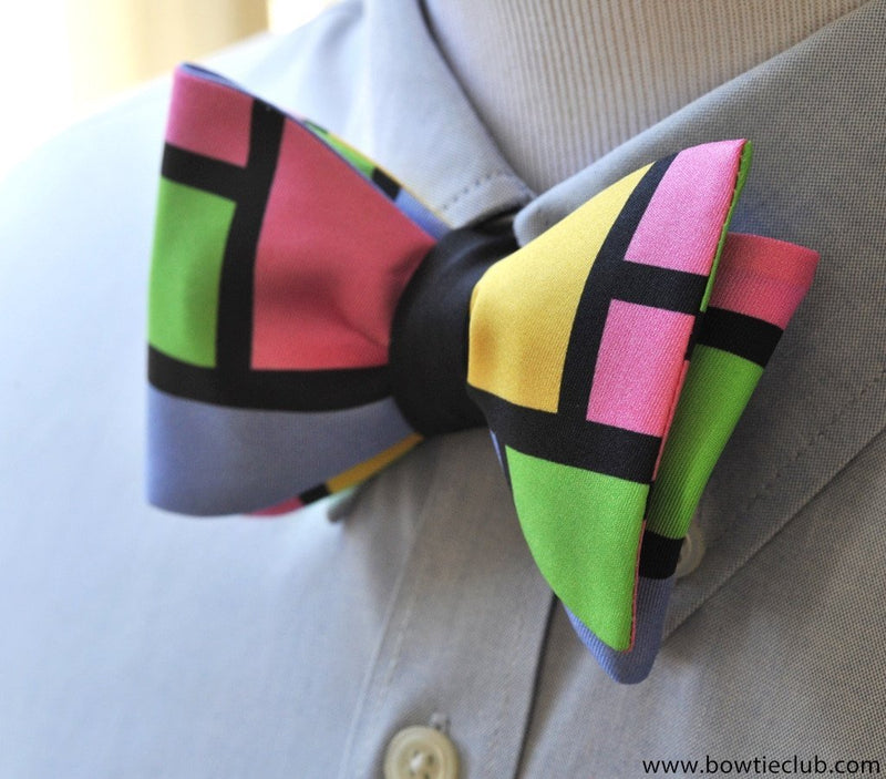 Color Block Bow Tie