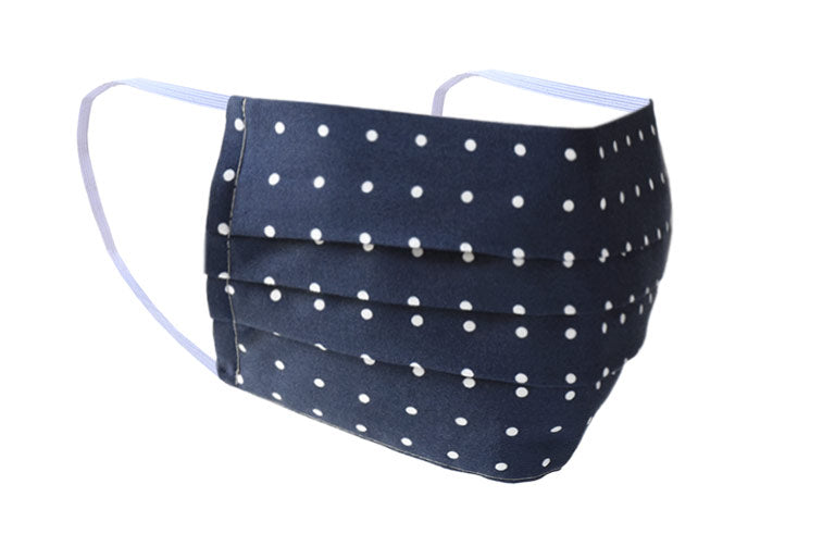 Churchill Navy Dot Cotton Face Mask