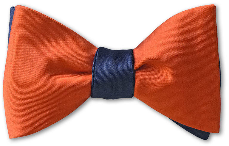 Navy/Orange Satin Reversible