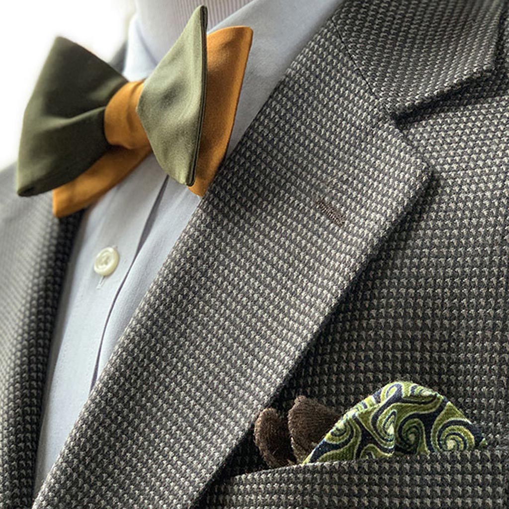 Ochre/Army Satin Reversible