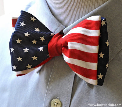 patriotic flag bow tie