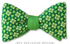 Green Clover St Patrick's Day two sided pre-tied bow tie
