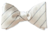 White stripes bow tie