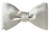 Pearl White Satin Bow Tie