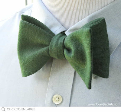 Pine Green Wool Pre-tied