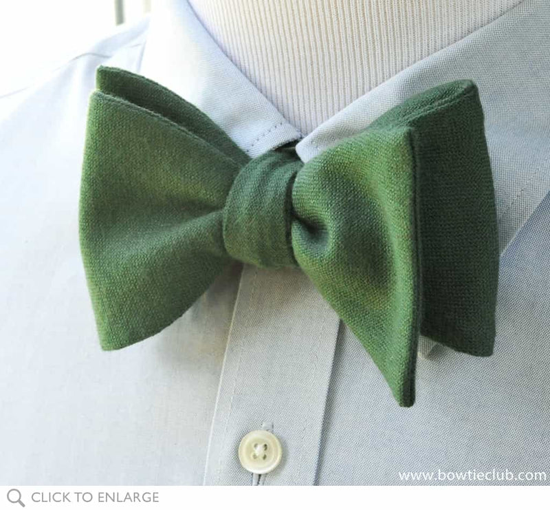 Pine Green Wool Pre-tied