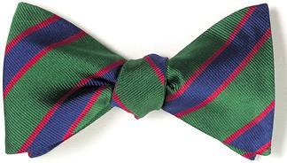 bow ties american made green blue stripes
