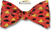 bow ties dinosaurs colcanoes red american made