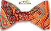 bow ties paisley orange american made