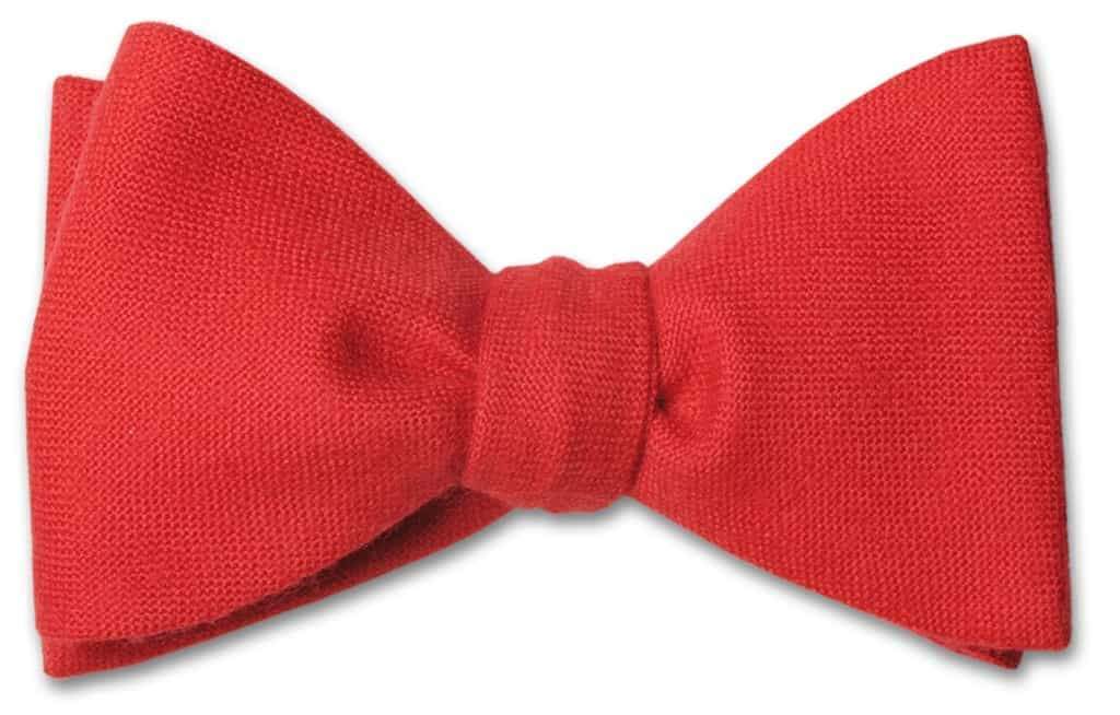 Red Wool Bow Tie