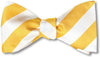 yellow white stripes bow ties