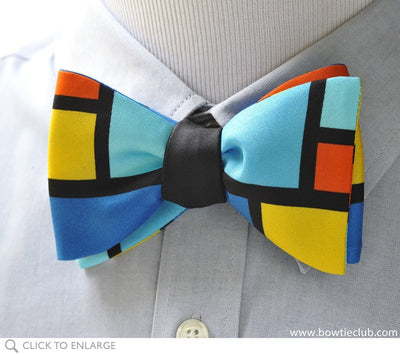 Rothko color block bow tie on shirt