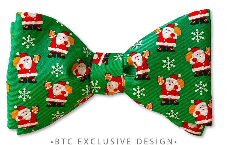 Santa Green Bow Tie