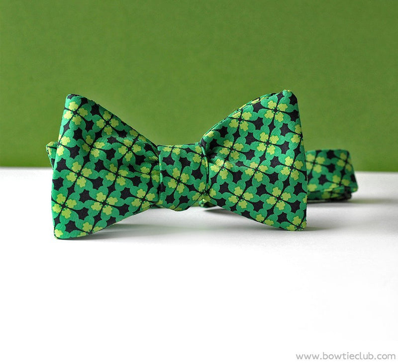 St Patrick's Day Clover American Made Bow Tie | Shamrock