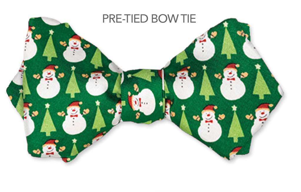 Snow Man Diamond Point Pre-tied