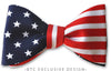 American Flag Men's Silk Bow Tie