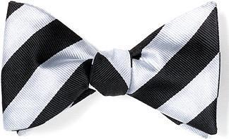stripes bow ties black white