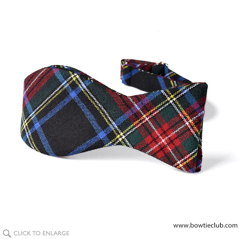 Stewart Black Mod Wool Tartan