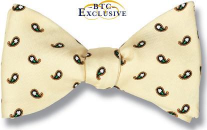 bow ties yellow silk florets teardrops american made