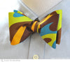 unique brown bow tie on mannequin