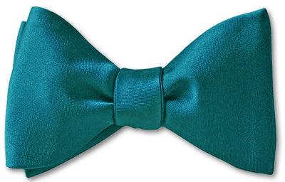 Teal Satin DP Self-tie