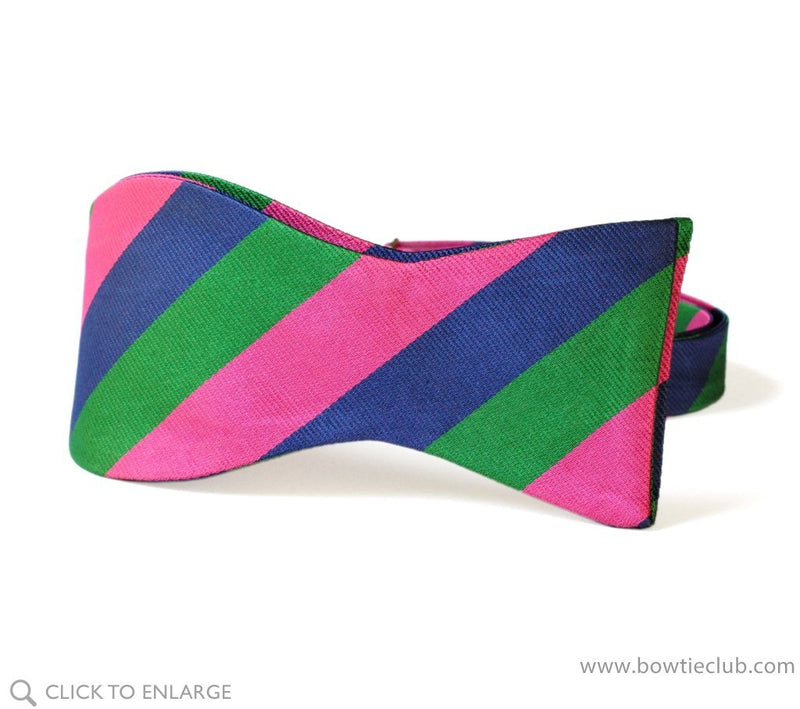 pretied repp stripe bow tie