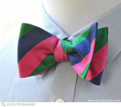 repp stripe bow tie on shirt