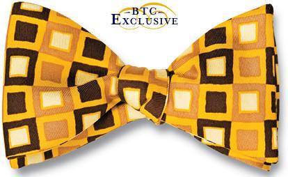 bow ties designer american made yellow silk squares