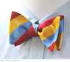 triple stripe bow tie on shirt