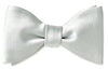 White Satin Formal Bow Tie