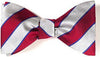 bow ties american made red white stripes silk