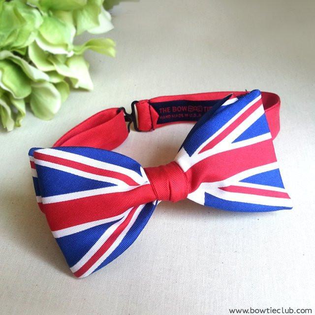 Union Jack British Flag Bow Tie
